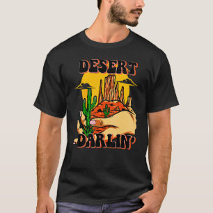 T-shirt Darlin Cowgirl Rodeo Désert Cactus de l'Ouest