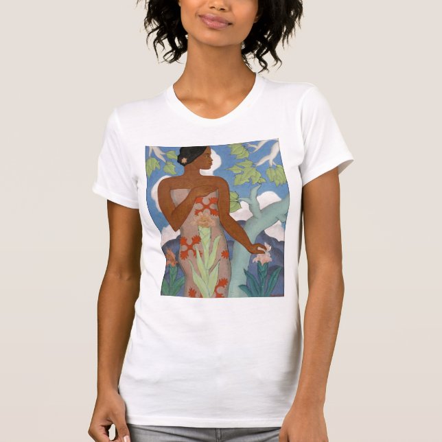 T-shirt d'Arman Manookian "de femme hawaïenne" - (Devant)