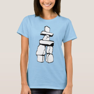 T-shirt d'art autochtone féminin Chemise inukshuk