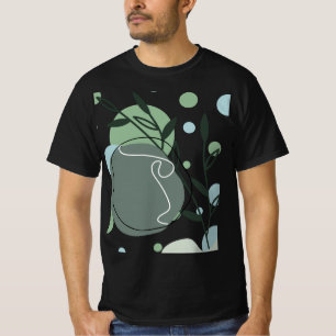 T-Shirt d'art botanique minimaliste