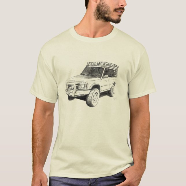 T-shirt d'art de camion de Land Rover (Devant)