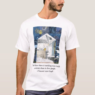 T-shirt d'art de collage d'amour de Van Gogh