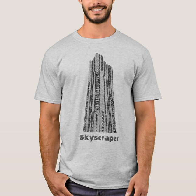 T-shirt d'art de photo de gratte-ciel de New York (Devant)