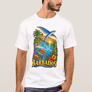 T-Shirt d'art du patrimoine de l'île de la Barbade