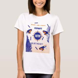 T-shirt Dart Gun Bataille War Boys Anniversaire Fête Maman