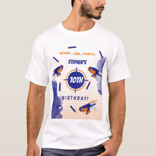 T-shirt Dart Gun Bataille War Boys Anniversaire Fête Papa