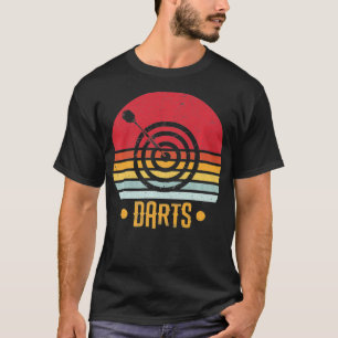 T-shirt Dart Retro fléchettes Flèche Vintage Bullseye Dart