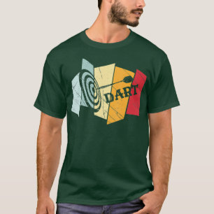 T-shirt Dart Retro fléchettes Flèche Vintage Bullseye Dart