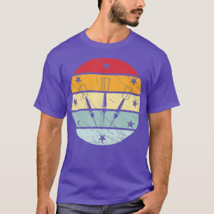 T-shirt Dart Retro fléchettes Flèche Vintage Bullseye Dart