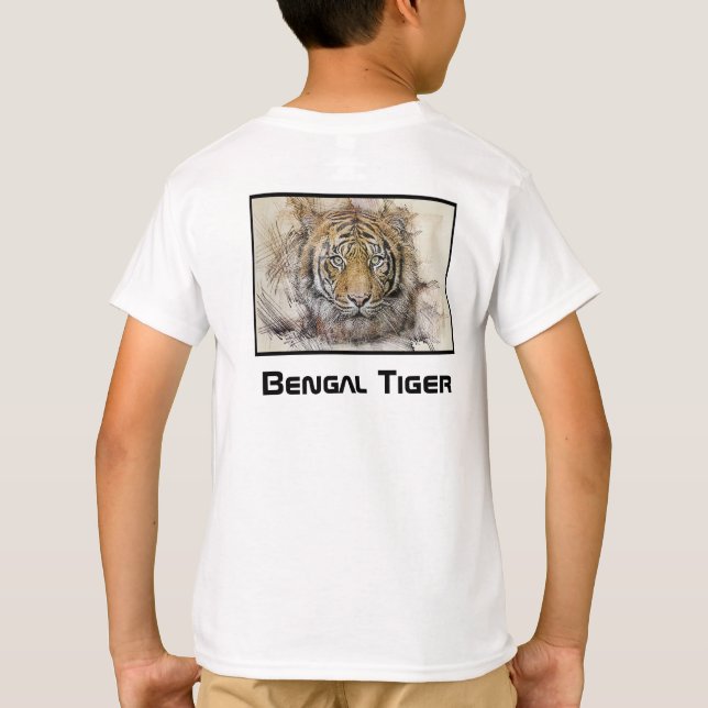 T-shirt d'art tigre du Bengale (Dos)