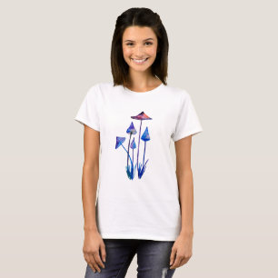 T-shirt d'ArtBasic d'aquarelle de champignons,