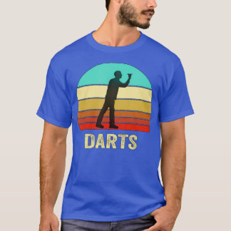 T-shirt Dartes de coucher de soleil de style rétro vintage