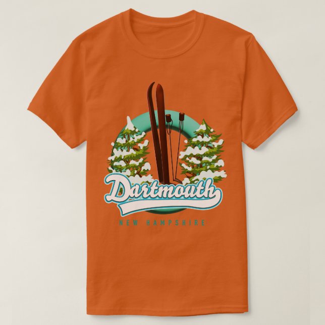 T-shirt Dartmouth nouvelle piste de ski (Design devant)