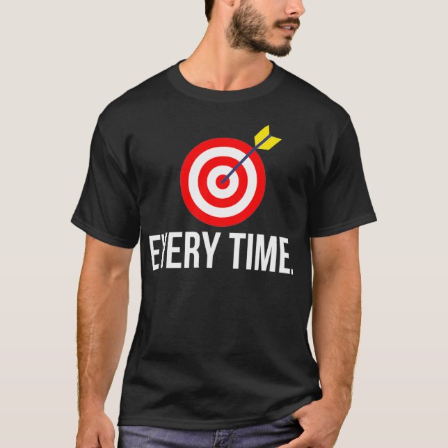 T-shirt Darts à chaque fois cricket de Bullseye (Devant)