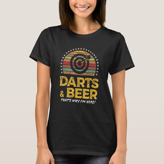 T-shirt Darts & Beer League Player  Quote Graphic (Devant)