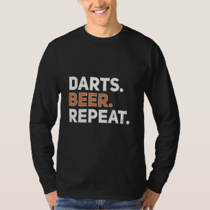 T-shirt Darts Beer Repeat Darts Quote Player Et Beer Drago