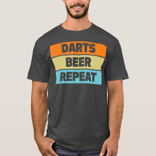 T-shirt Darts Beer Repeat Funny Dartboard League