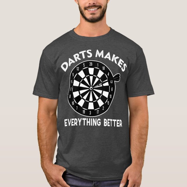 T-shirt Darts Boire Drôle Hobbies Citations Dart Player (Devant)