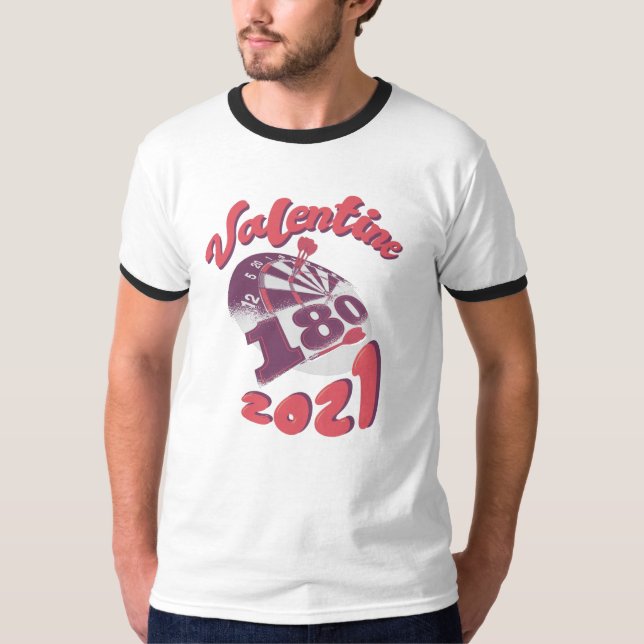 T-shirt Darts est ma Saint Valentin 2021 (Devant)