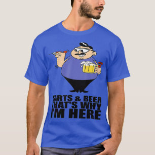 T-shirt Darts et bière c'est pourquoi je suis ici Jouer au