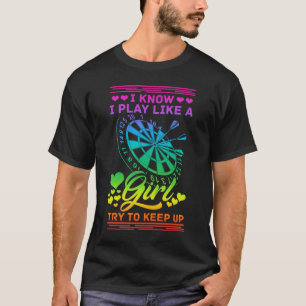 T-shirt Darts Girl Dartboard Queen Dart Femmes