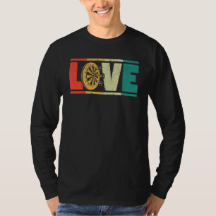 T-shirt Darts Love Dart Missiles Bullseye Joueur Fan Valen