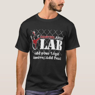 T-shirt d'arts martiaux avec le logo fait sur
