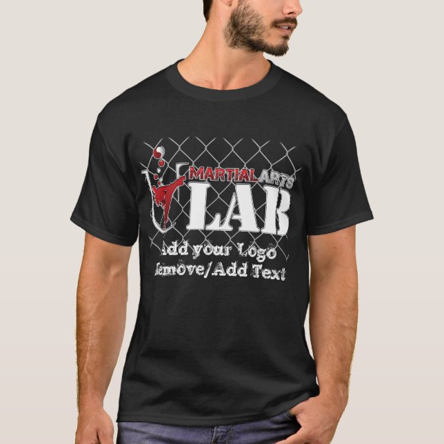 T-shirt d'arts martiaux avec le logo fait sur (Devant)
