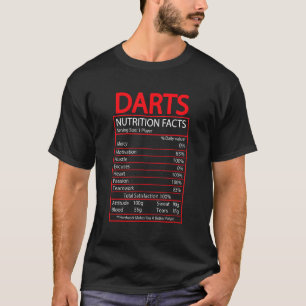 T-shirt Darts Nutrition Facts Cool Joueurs fléchettes Homm