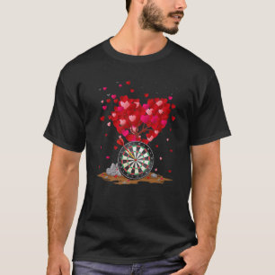 T-shirt Darts Sports Lover Heart Shape Darts Valentine's D