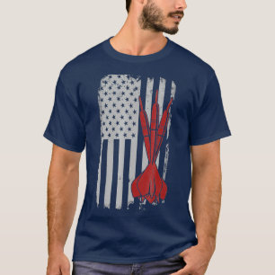 T-shirt Darts T Shirt drapeau américain Vintage pour Dart