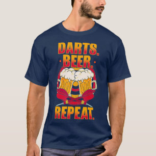 T-shirt Darts Tir-Tir-Tir Taureau Tête-Tête