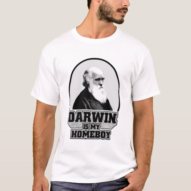 T-shirt Darwin est ma chemise   d'athée de Homeboy (Devant)