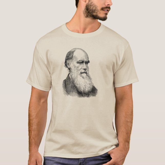 T-shirt Darwin Portrait Evolution/ Charles Darwin (Devant)