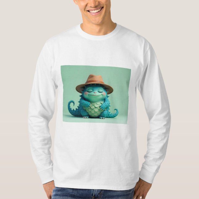 T - Shirt Das Coole Monster mit Hut (Vorderseite)