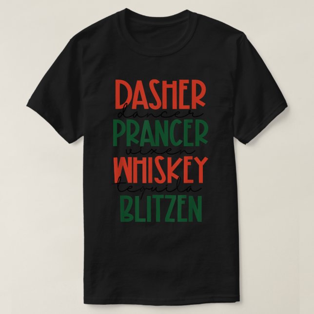 T-shirt Dasher Danseur Vien Whiskey Vodka Tequila B (Design devant)