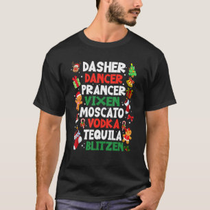 T-shirt Dasher Danseur Vixen Moscato Vodka Tequila