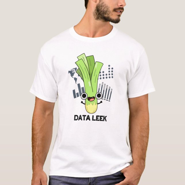 T-shirt Data Leek Funny Ordinateur Veggie Pun (Devant)