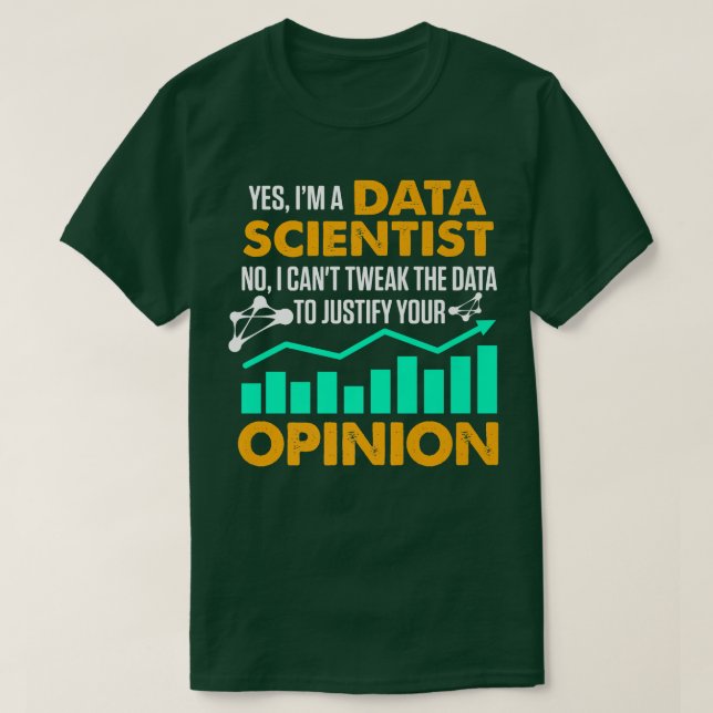 T-shirt Data Scientist Data Science Analyst Premium (Design devant)