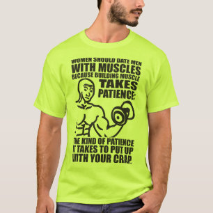 T-shirt Date Men With Muscles - Funky Bodybuilding