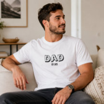 Date personnalisée Est Moderne Minimaliste Noir Bl