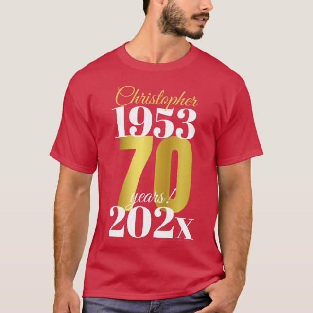 T-shirt Dates spéciales du 70e anniversaire (Devant)