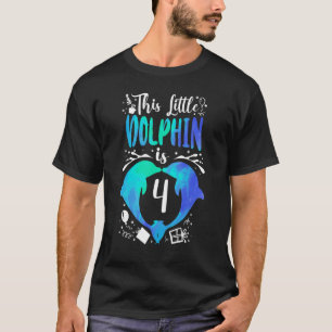 T-shirt Dauphin 4e Anniversaire Ce Petit Dauphin A 4 Ans
