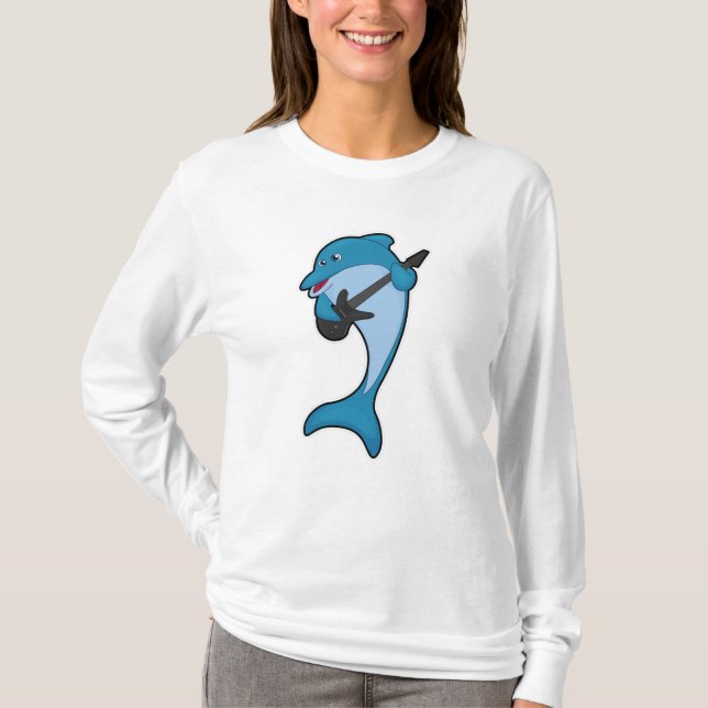 T-shirt Dauphin à Musique avec Guitare (Devant)