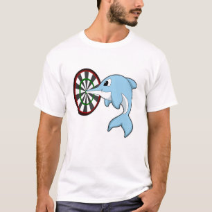 T-shirt Dauphin aux fléchettes avec Dartboard