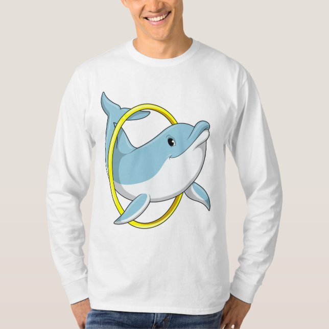 T-shirt Dauphin avec anneau (Devant)