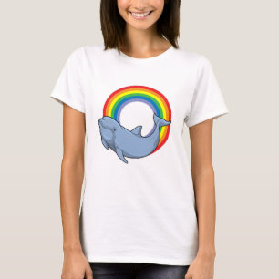 T-shirt Dauphin avec arc-en-ciel