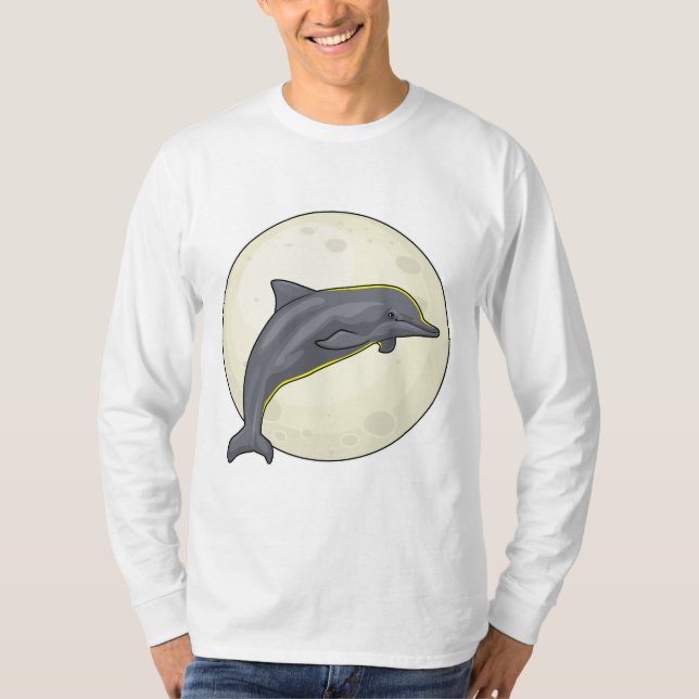 T-shirt Dauphin avec lune (Devant)