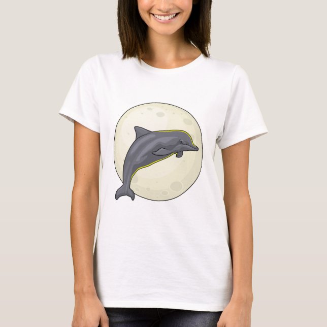 T-shirt Dauphin avec lune (Devant)