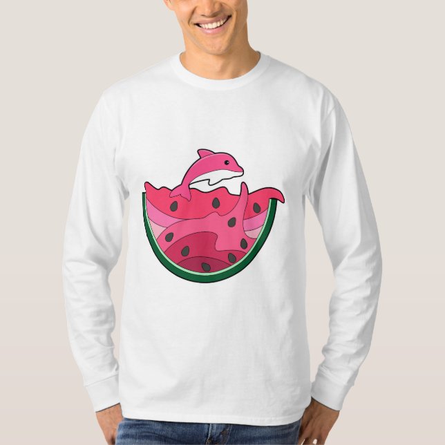 T-shirt Dauphin avec pastèque (Devant)